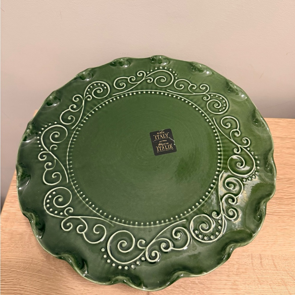 Italian ceramic pedestal cake stand